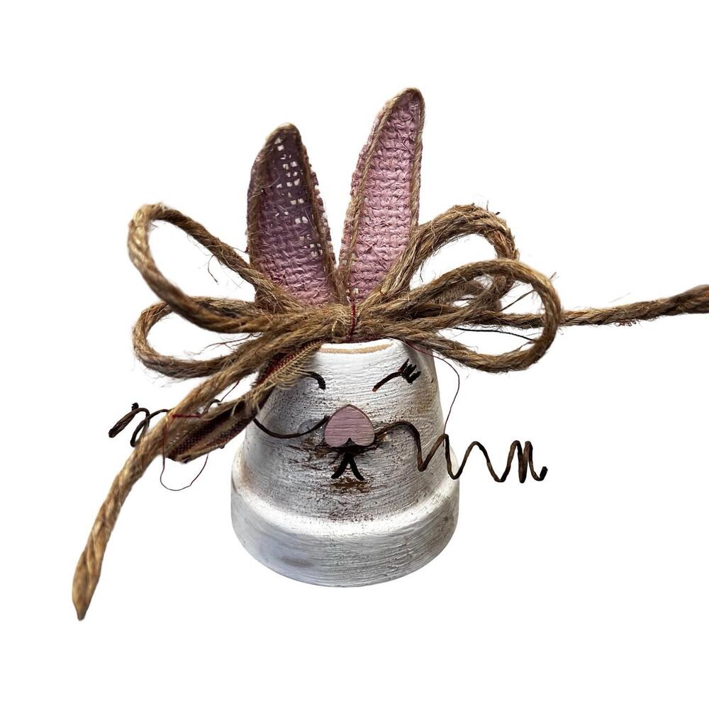 Spring Easter Bunny  Rabbit Decor DIY Handmade Rustic Folkart Cottagecore